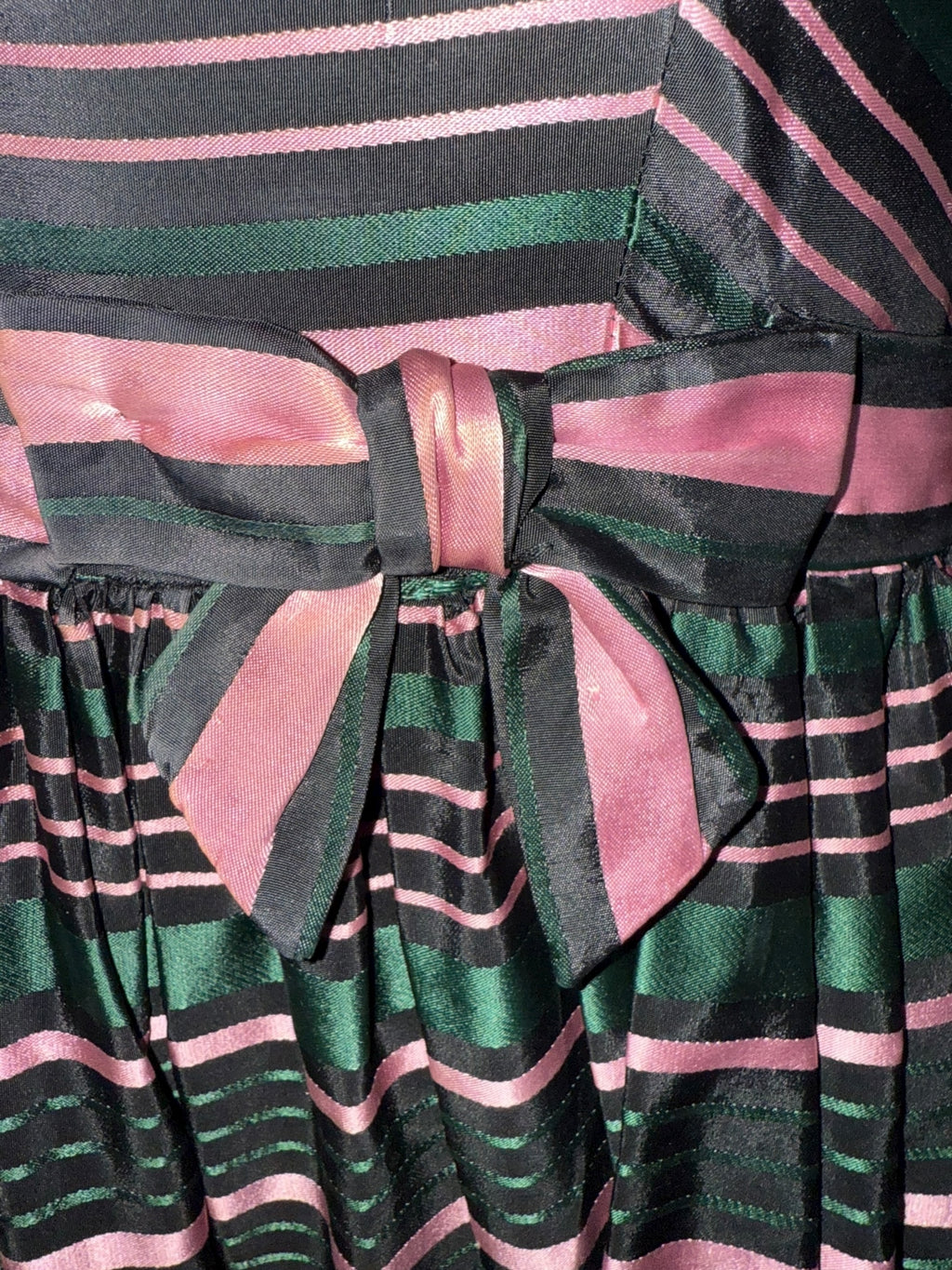 1960’s Pink and Green Striped Gown