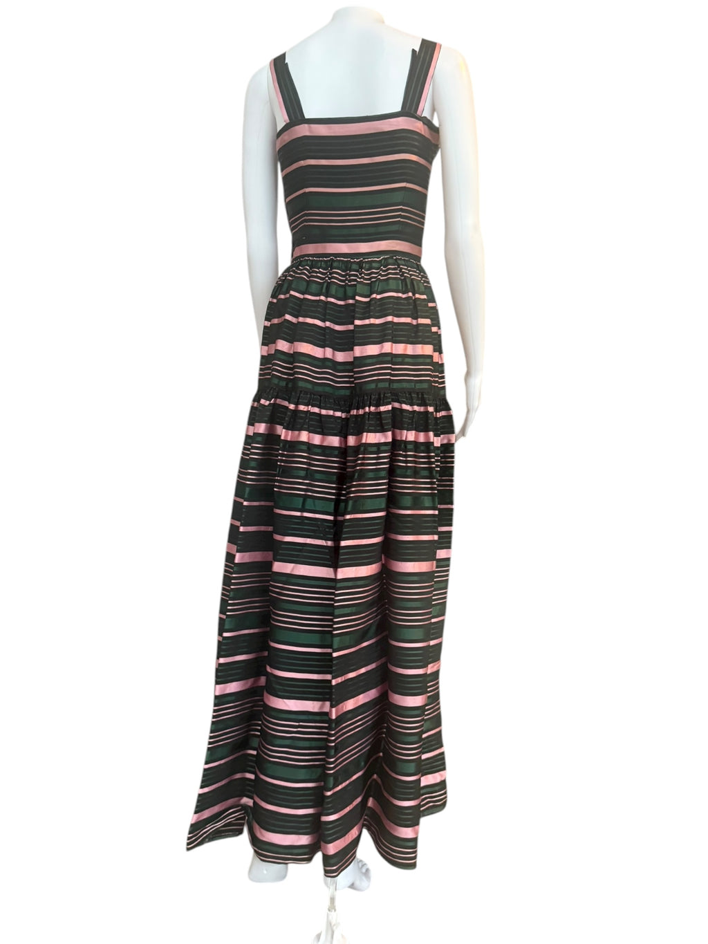 1960’s Pink and Green Striped Gown