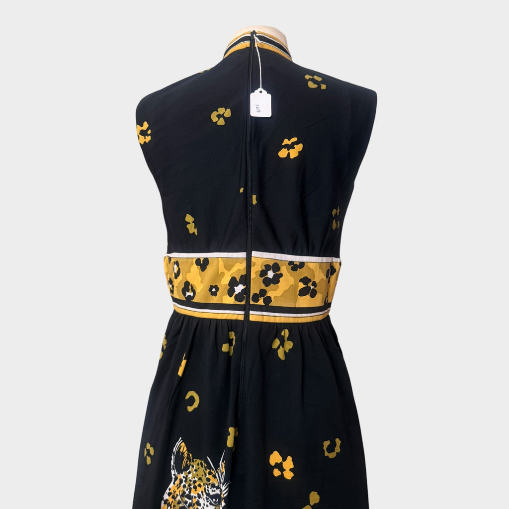 Cirette 1970s Leopard Novelty Print Maxi Dress