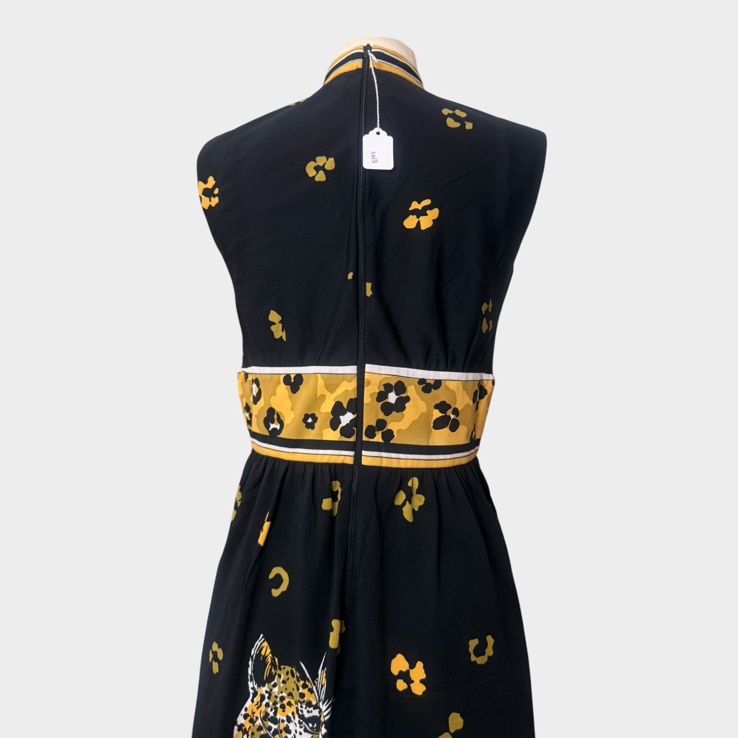 Cirette 1970s Leopard Novelty Print Maxi Dress