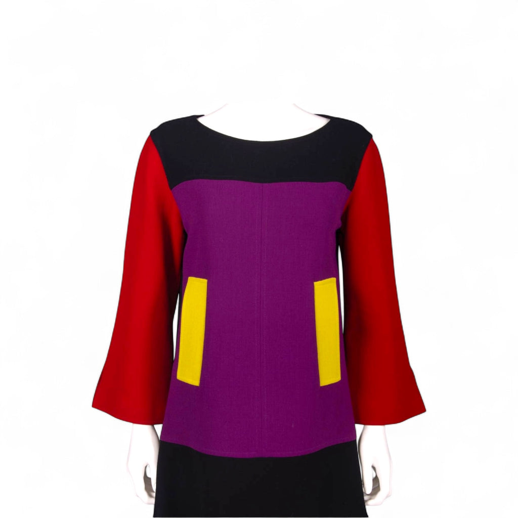 CHRISTIAN LACROIX COLOR BLOCK MINI DRESSE, PARIS, 1990s