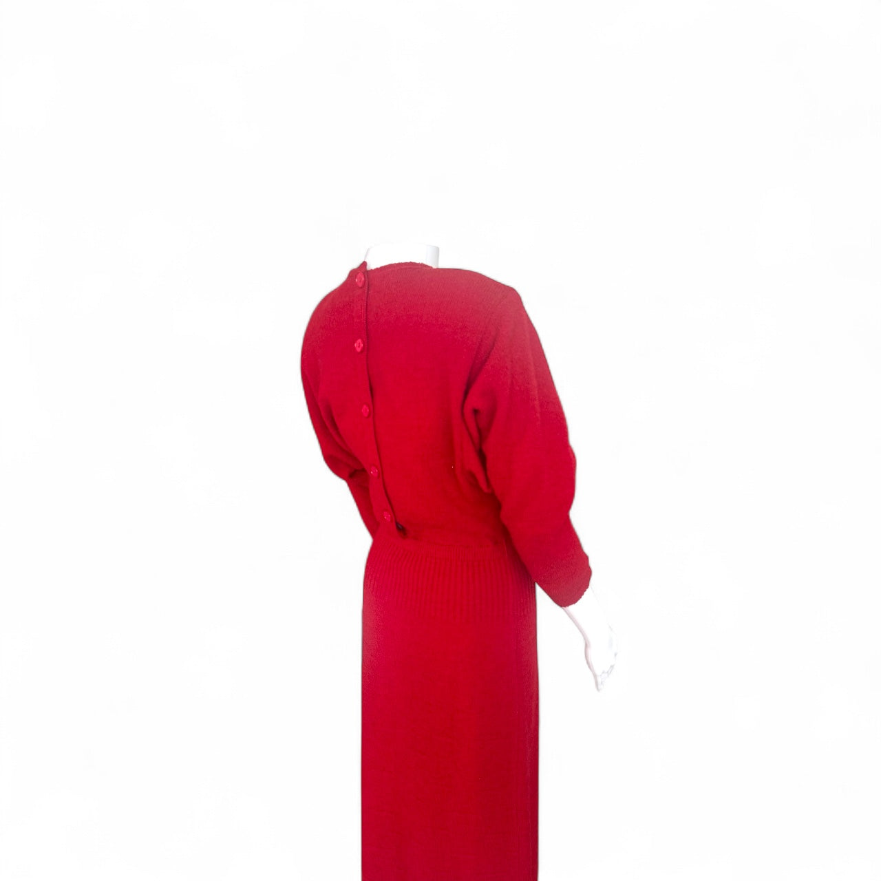 1940s Soft Berry Boucle Dress