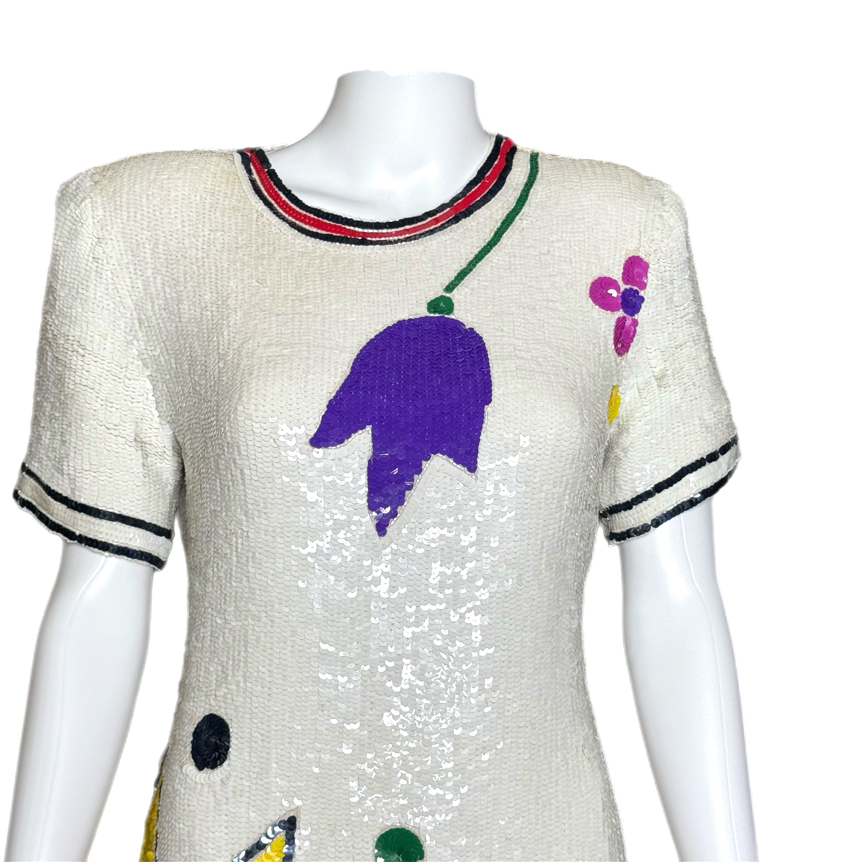1980’s Laurence Kazar Sequin Mini Dress