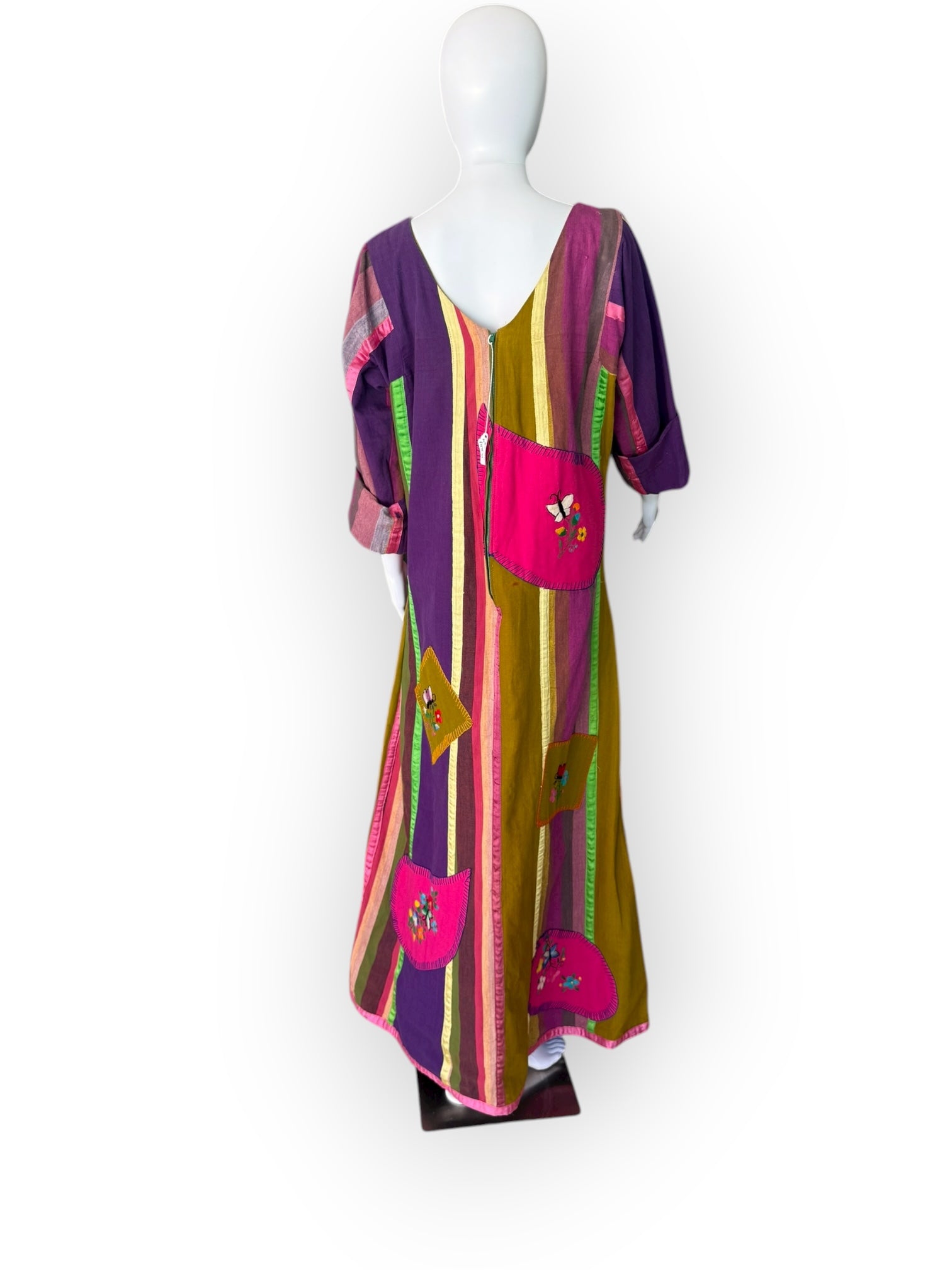 Rare 1970’s Josefa Patchwork Kaftan Maxi Dress
