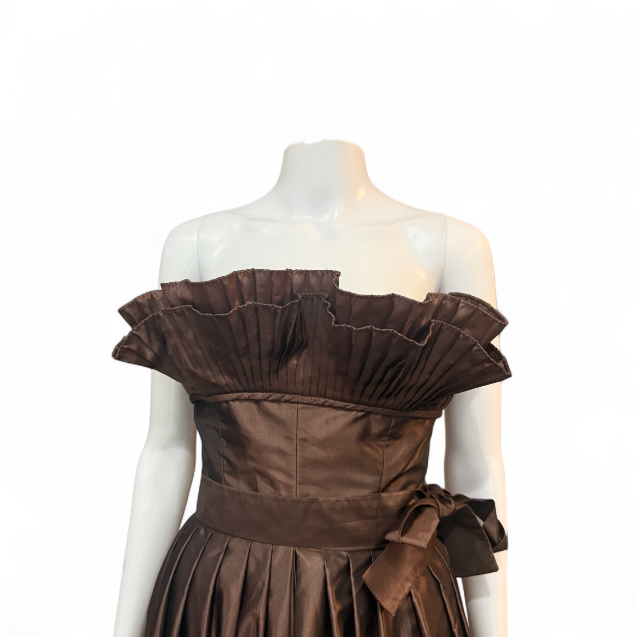 1980’s Victor Costa for Saks bustier evening gown