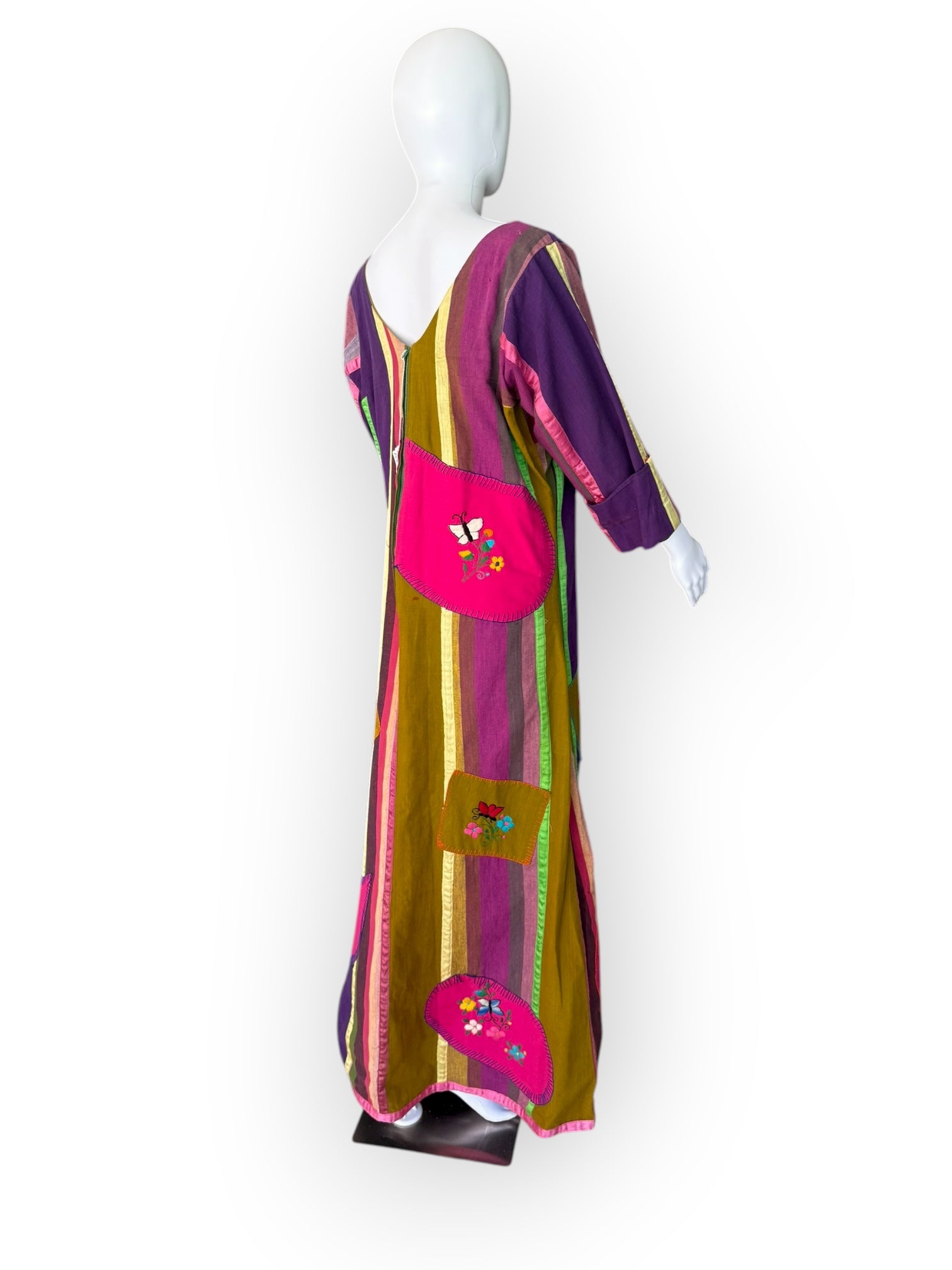Rare 1970’s Josefa Patchwork Kaftan Maxi Dress