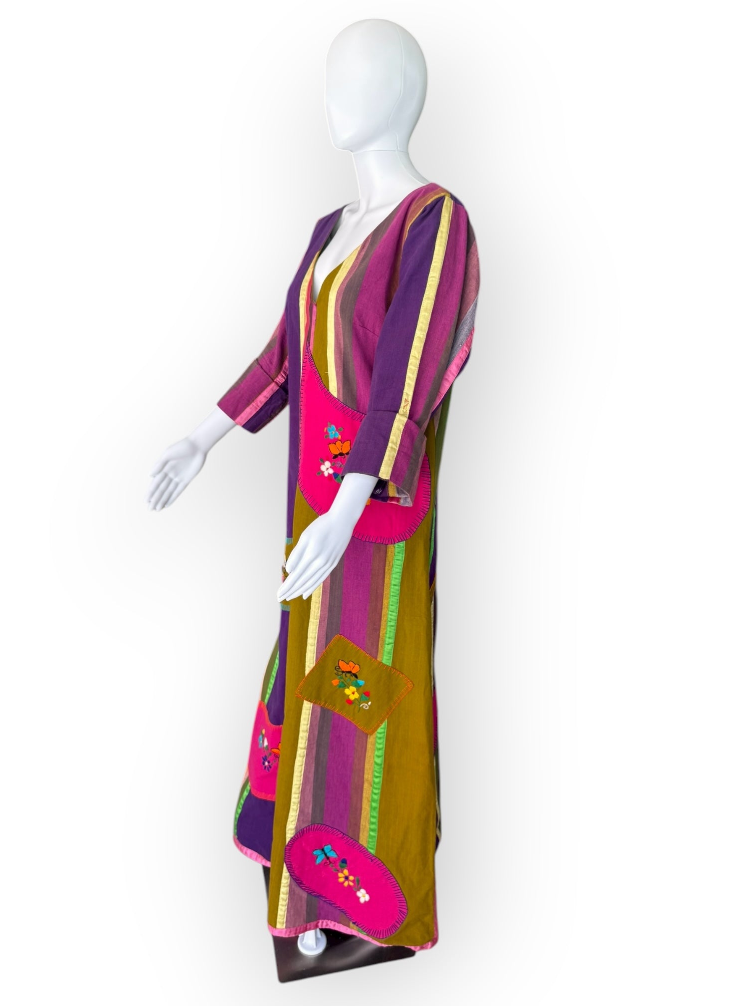 Rare 1970’s Josefa Patchwork Kaftan Maxi Dress