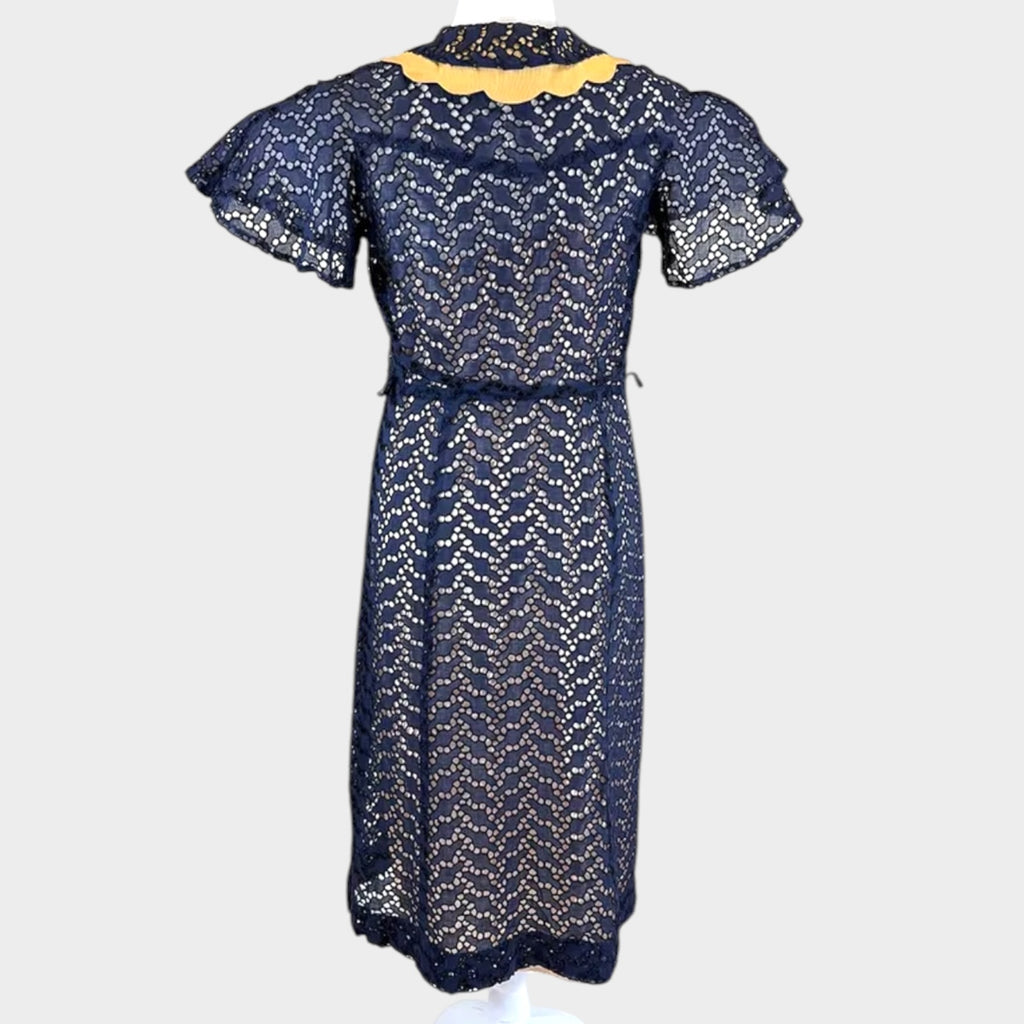 Vintage Late 1940s Cutwork Daydress