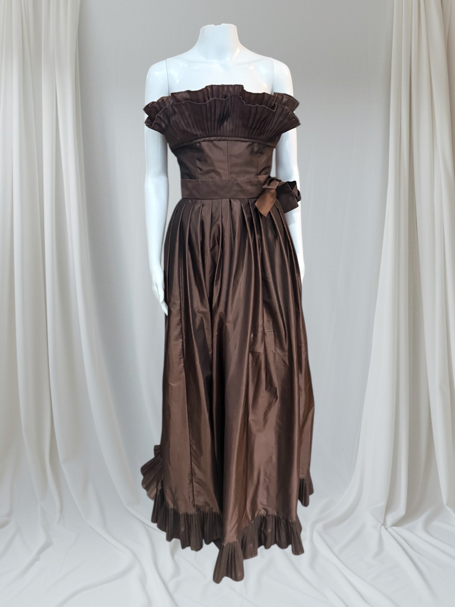 1980’s Victor Costa for Saks bustier evening gown