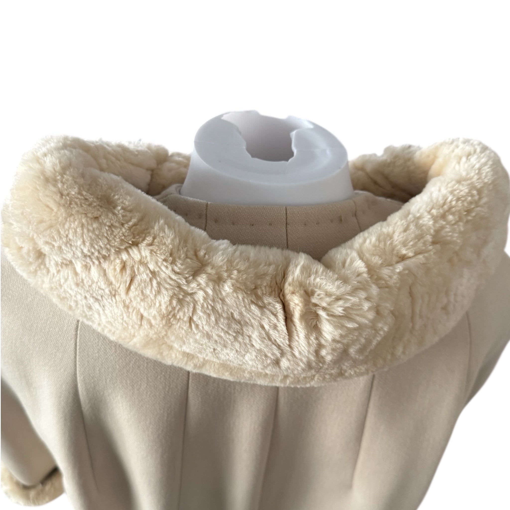 1960’s Cream wool coat with fur collar and cuffs