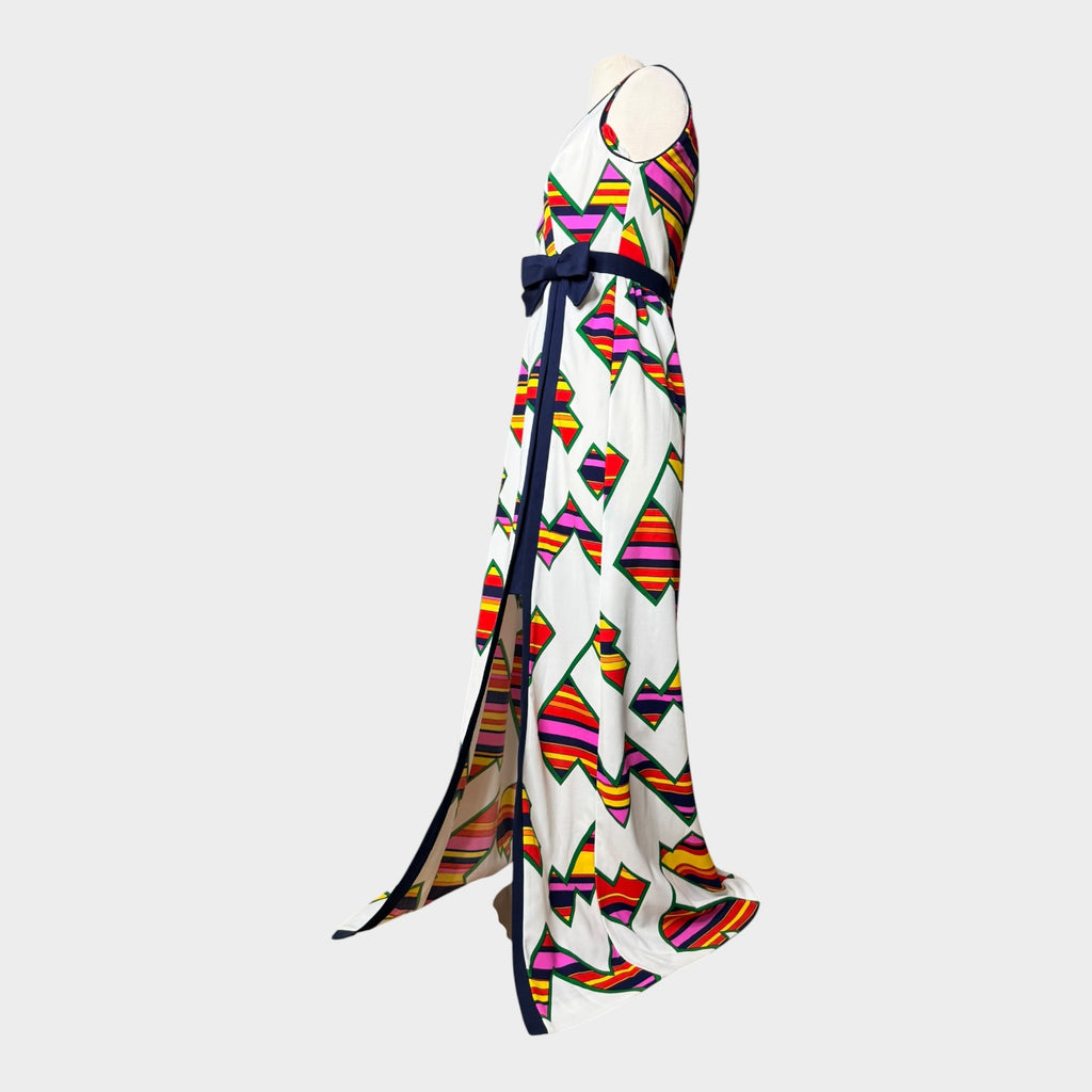 1970s rainbow abstract maxi