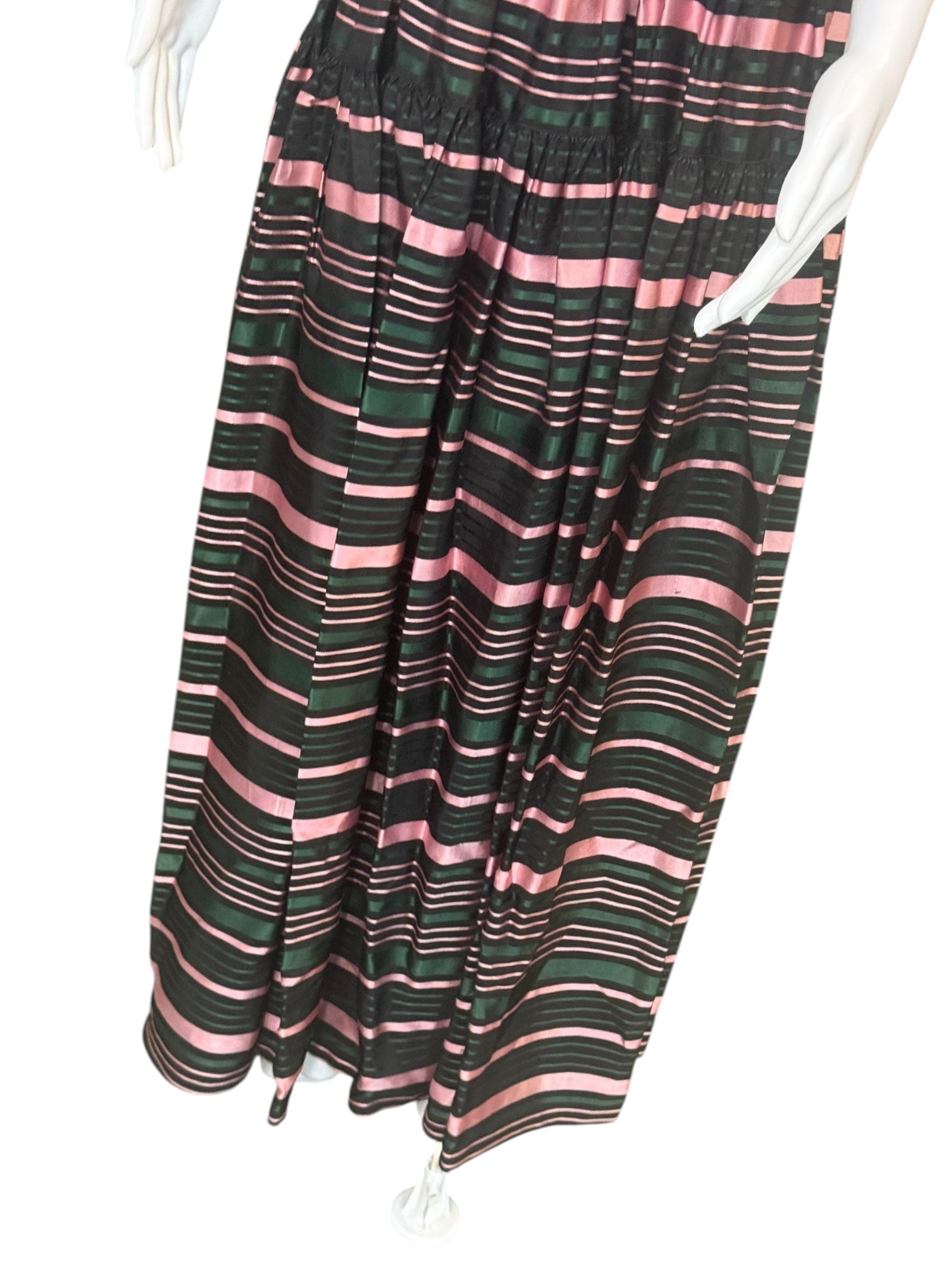 1960’s Pink and Green Striped Gown