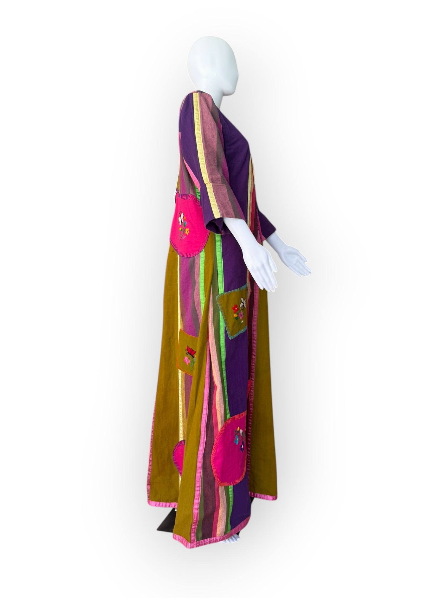 Rare 1970’s Josefa Patchwork Kaftan Maxi Dress