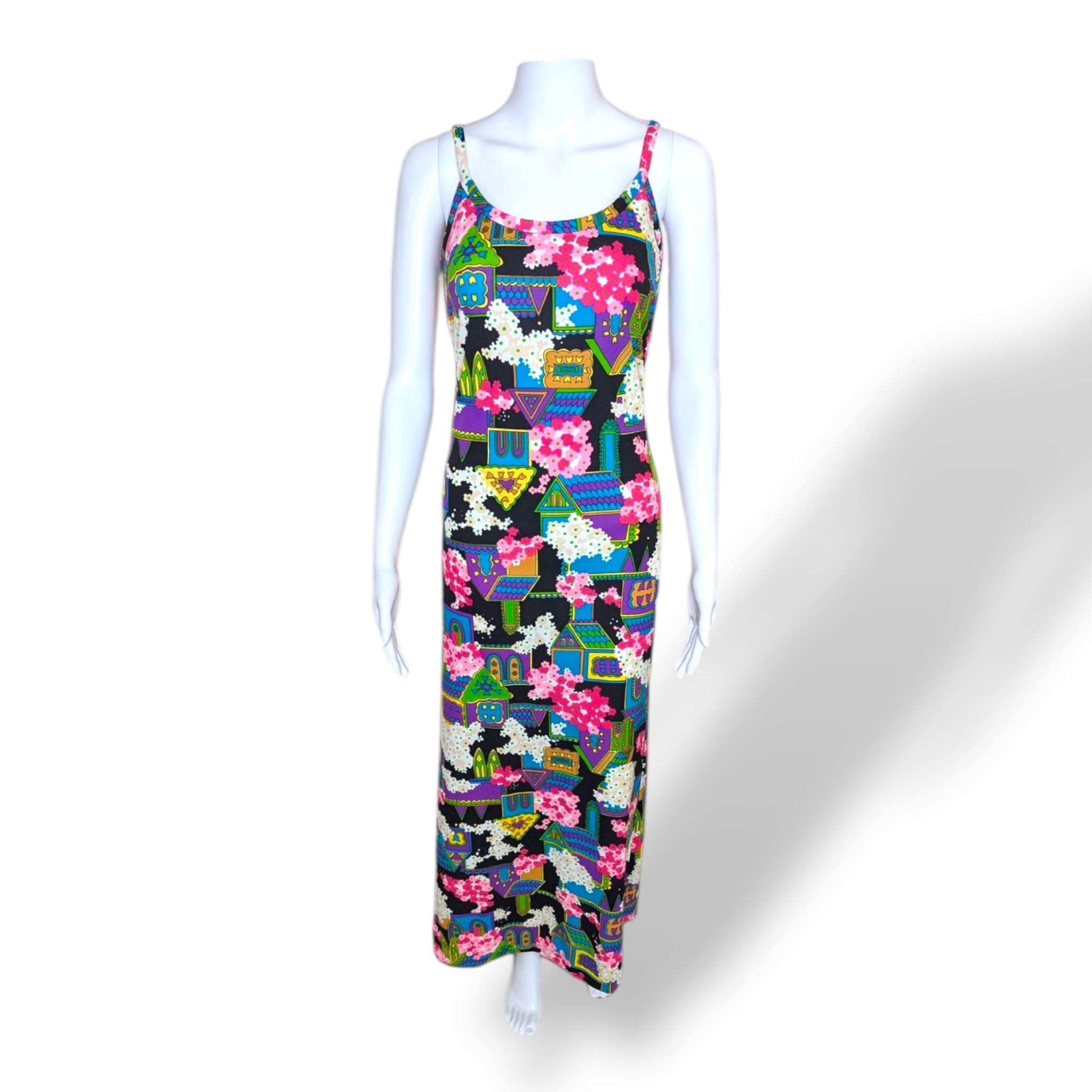 1970’s Cirette Novelty Print Maxi