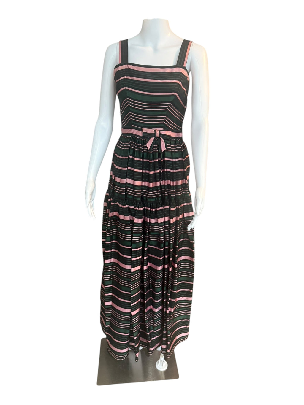 1960’s Pink and Green Striped Gown
