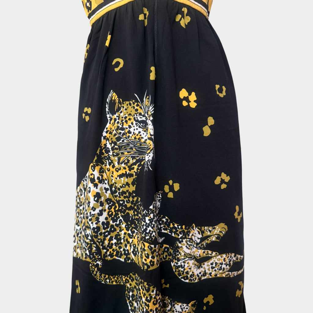Cirette 1970s Leopard Novelty Print Maxi Dress