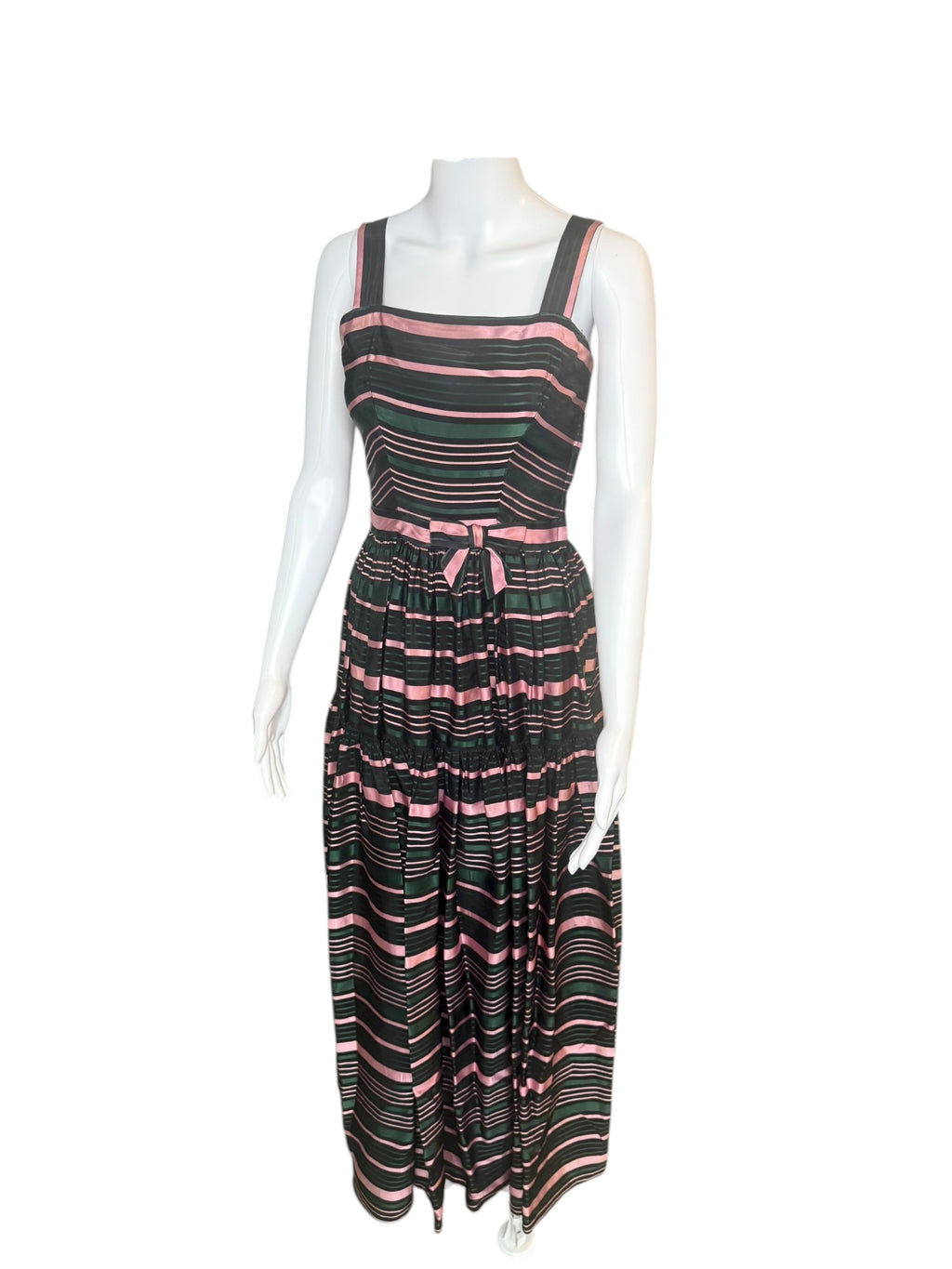 1960’s Pink and Green Striped Gown