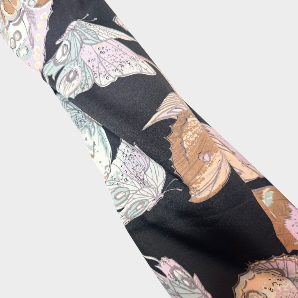 1970s Butterfly Print Maxi Skirt Set | Novelty Print Two Piece Ensemble