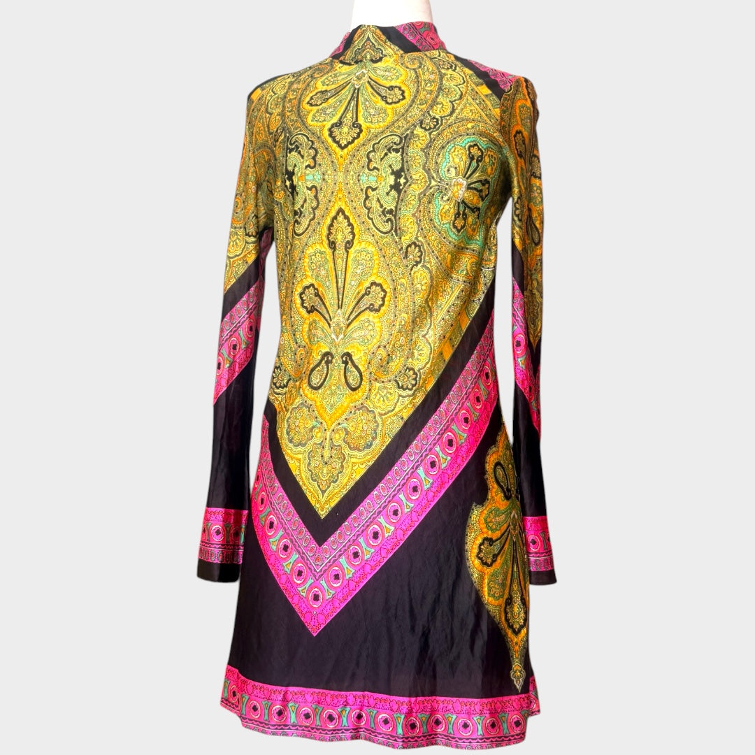 1960s Paisley Mini Dress