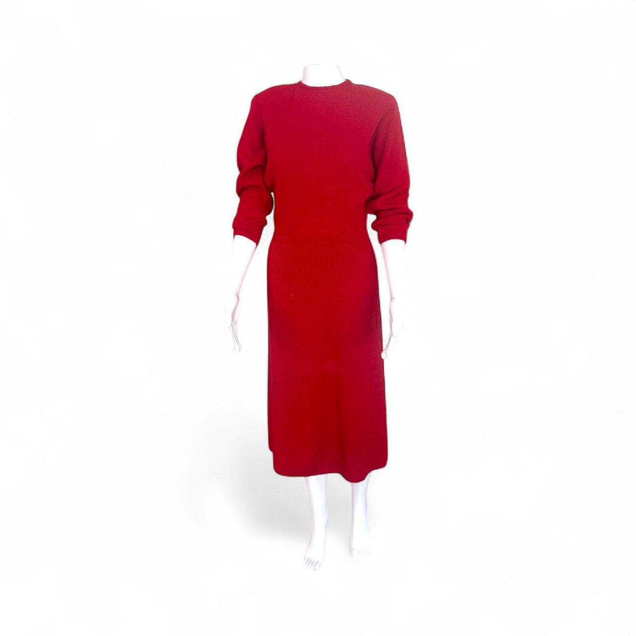 1940s Soft Berry Boucle Dress