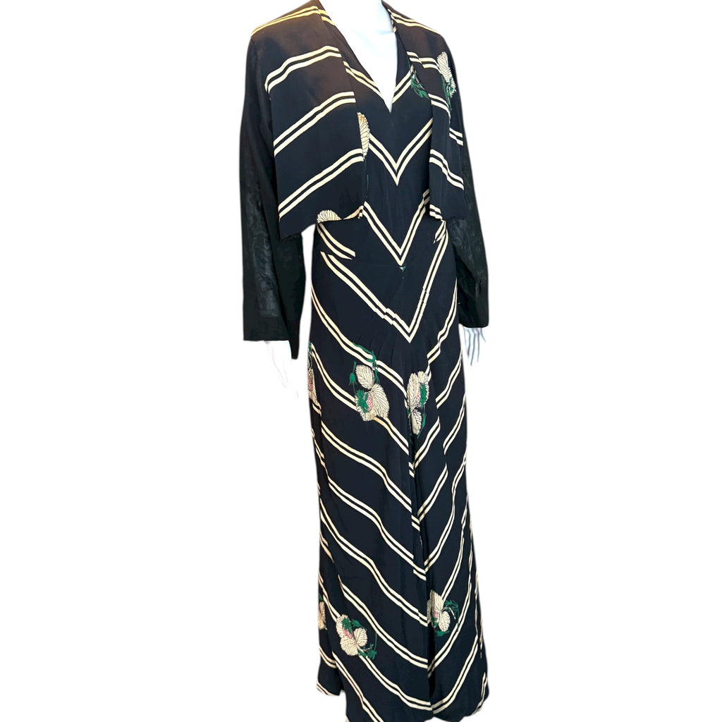 1930s Bias Cut Silk Gown and Jacket