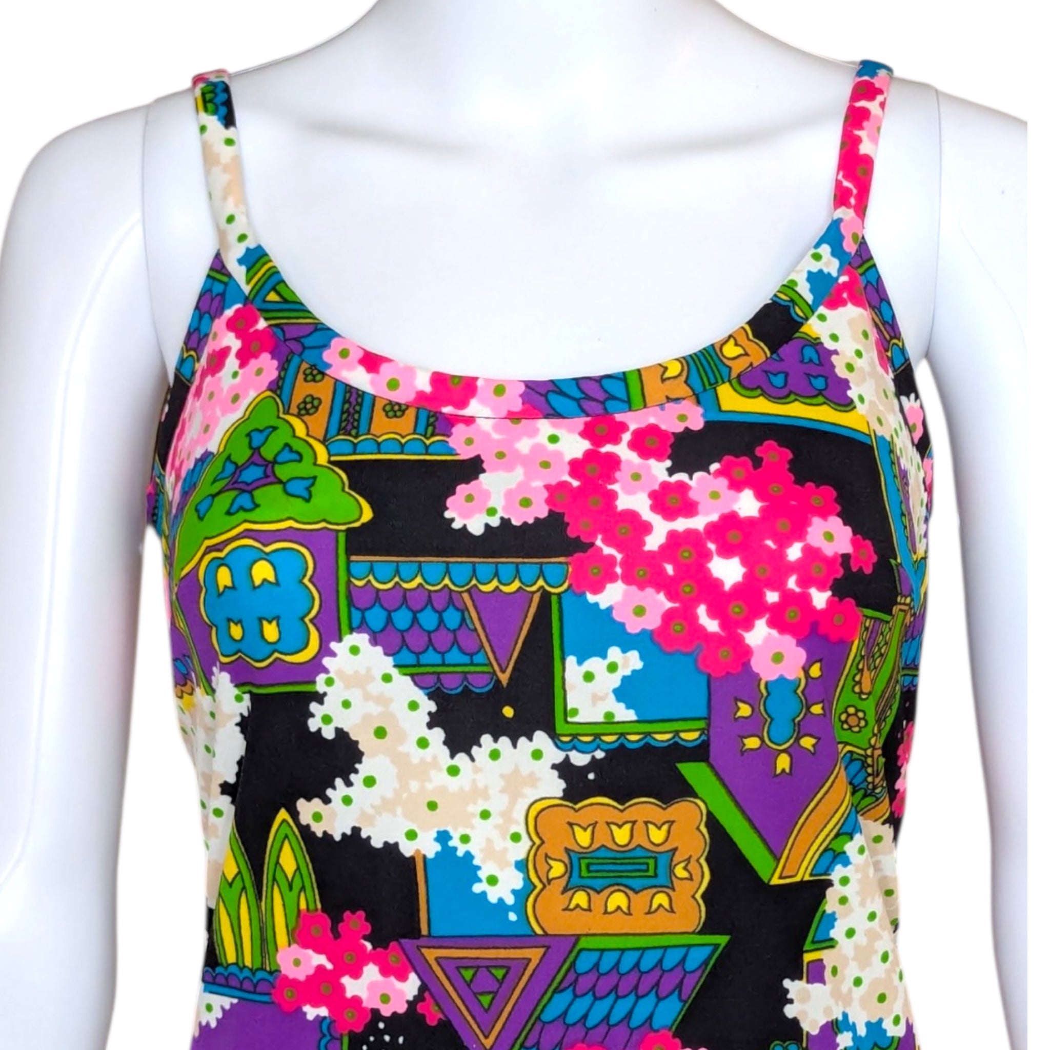 1970’s Cirette Novelty Print Maxi