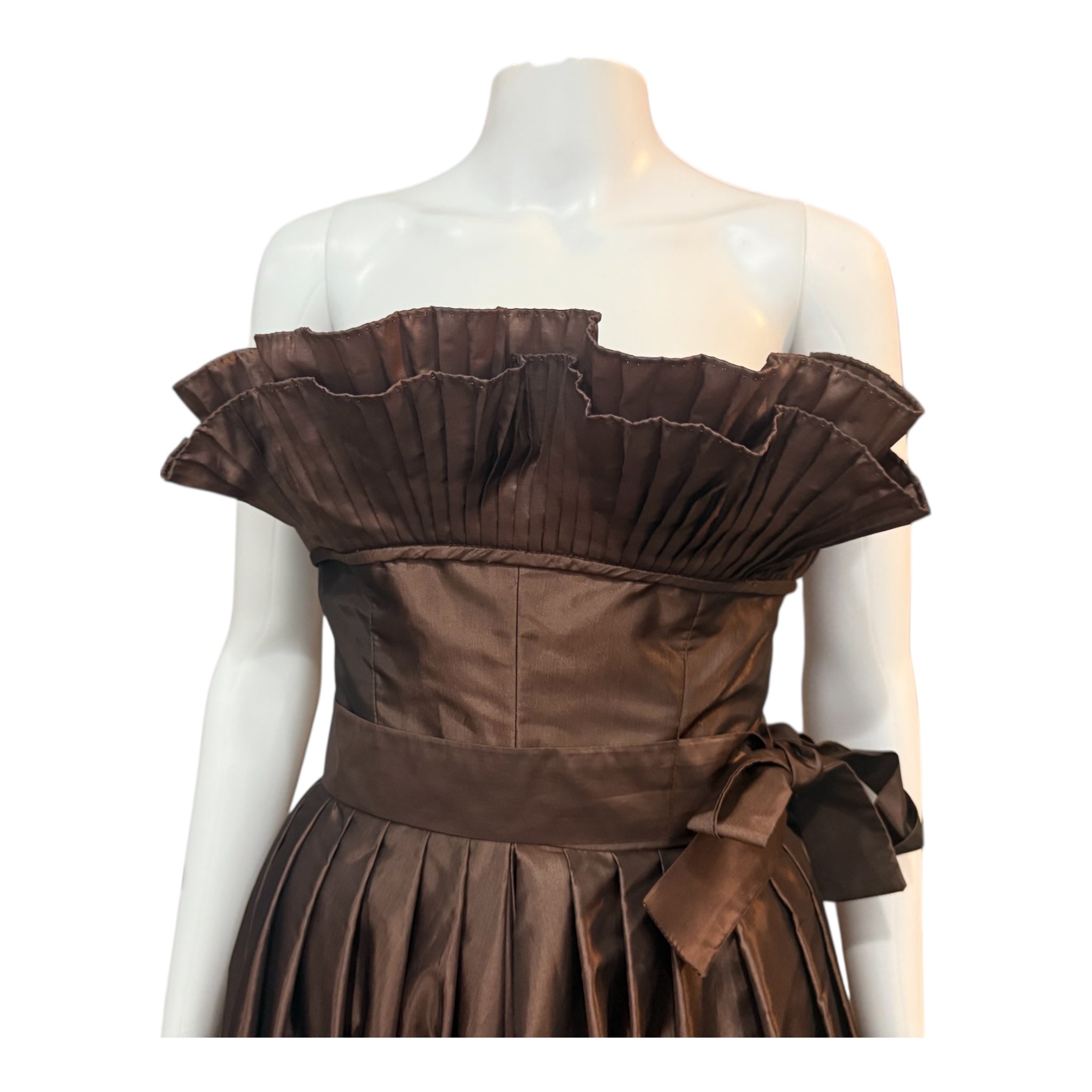 1980’s Victor Costa for Saks bustier evening gown