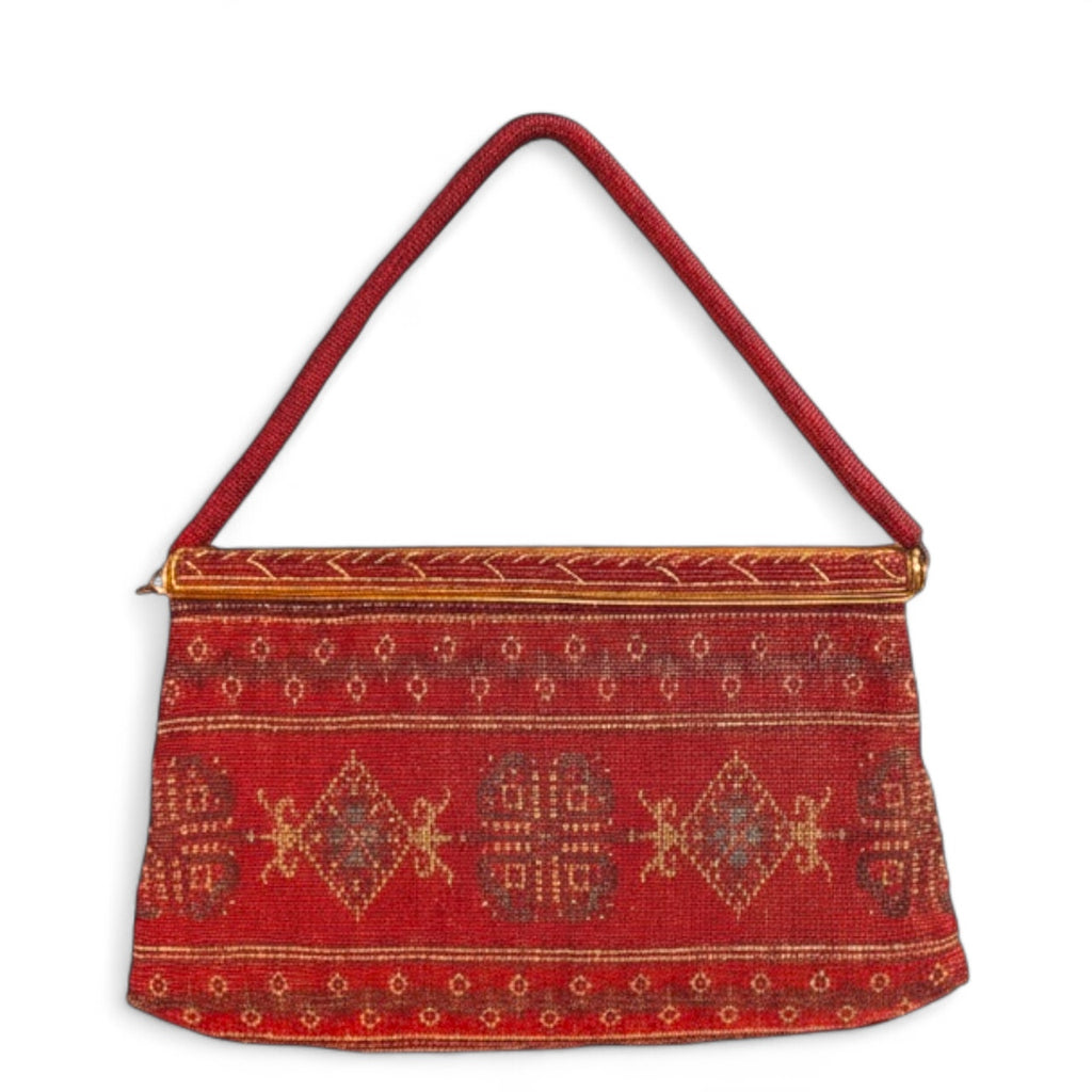 Vintage French Beaded Handbag with Coin Purse