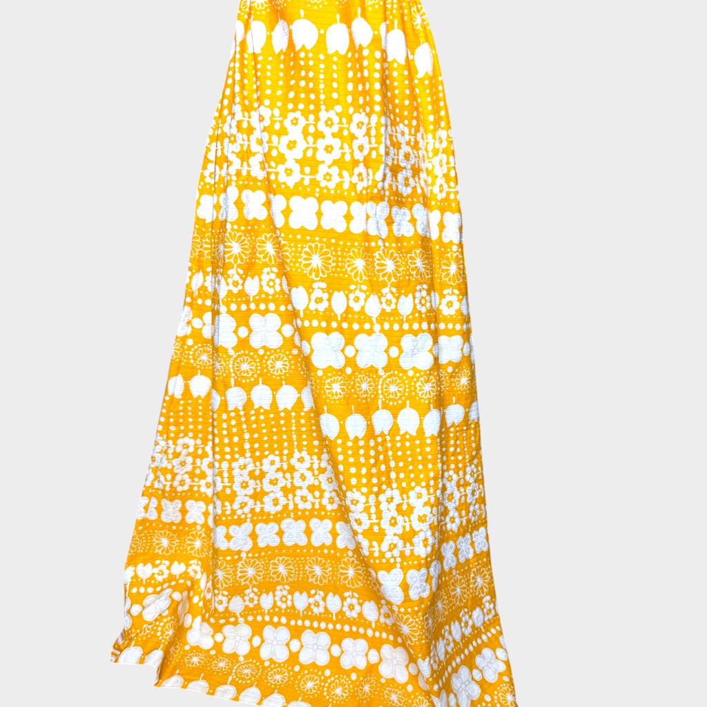 1960s Alex Coleman Cotton Yellow maxi dress