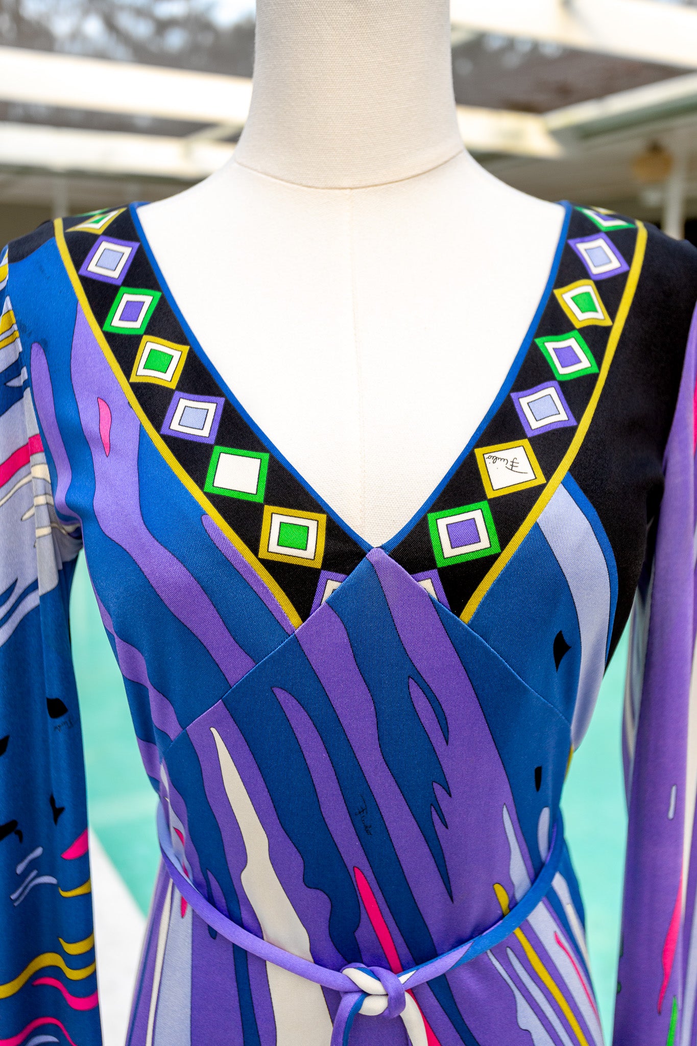 Emilio Pucci Purple Silk Midi Dress