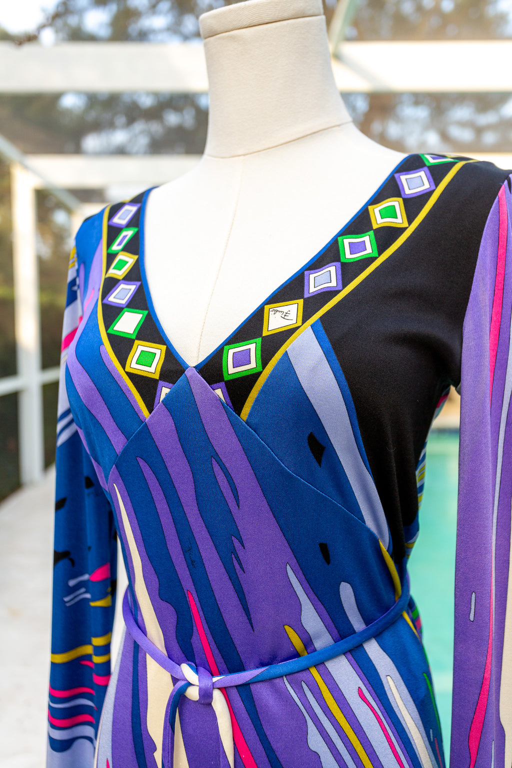 Emilio Pucci Purple Silk Midi Dress