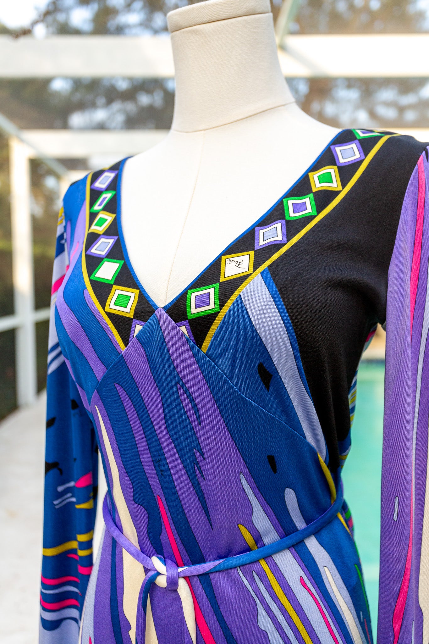 Emilio Pucci Purple Silk Midi Dress