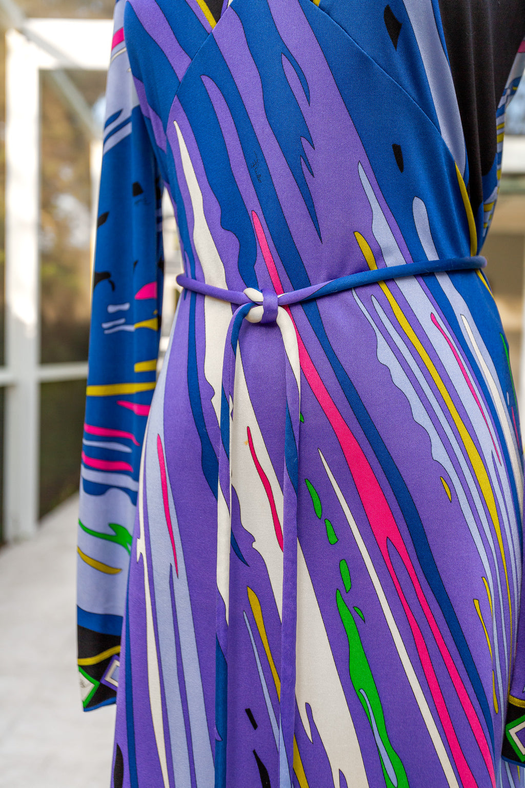 Emilio Pucci Purple Silk Midi Dress
