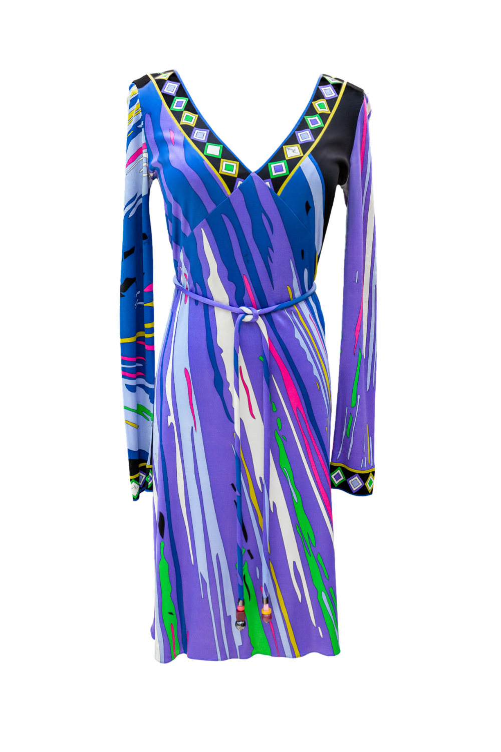 Emilio Pucci Purple Silk Midi Dress