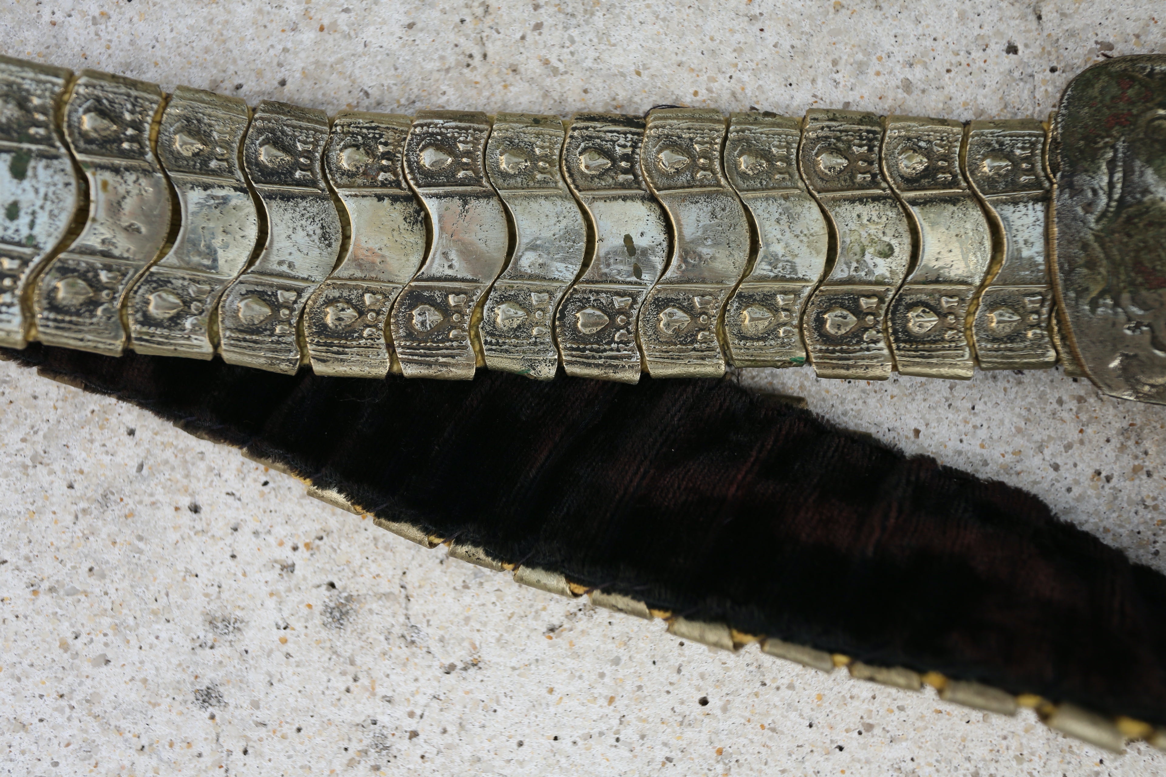 Antique 1800s Ottoman Silver Metal Belt