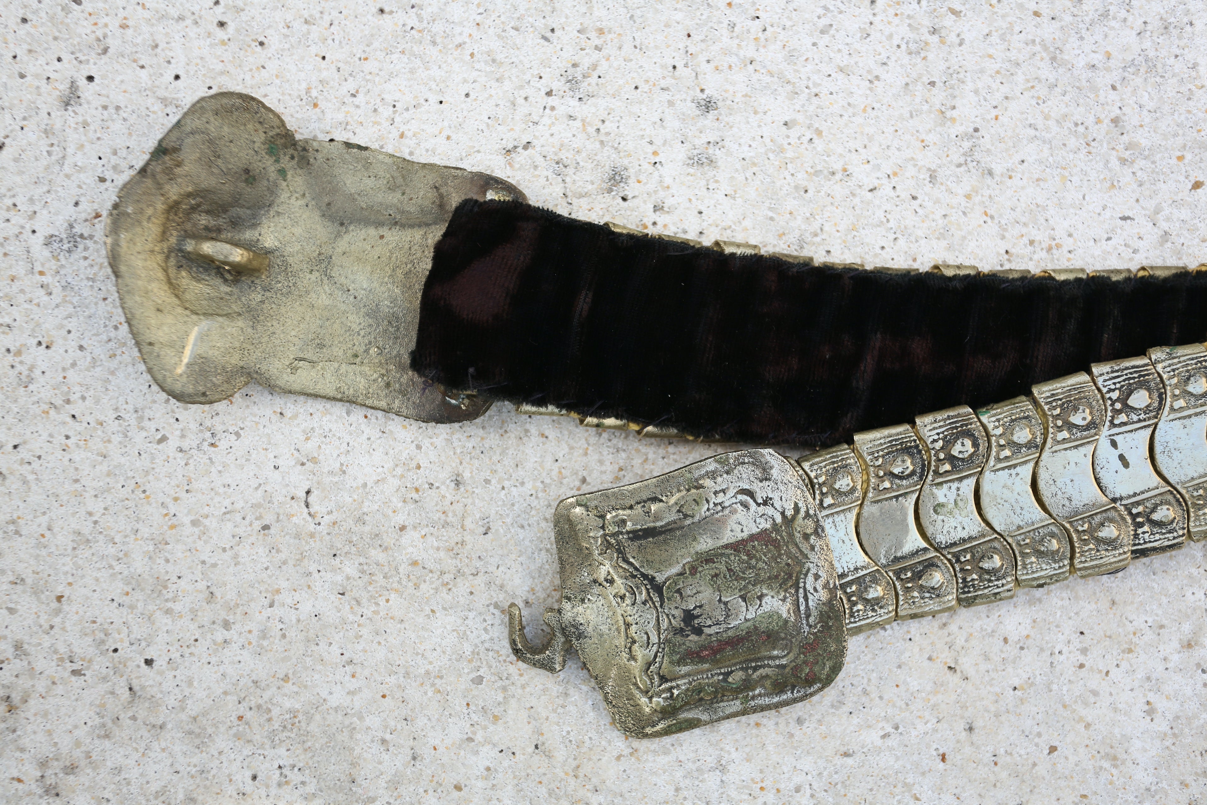 Antique 1800s Ottoman Silver Metal Belt