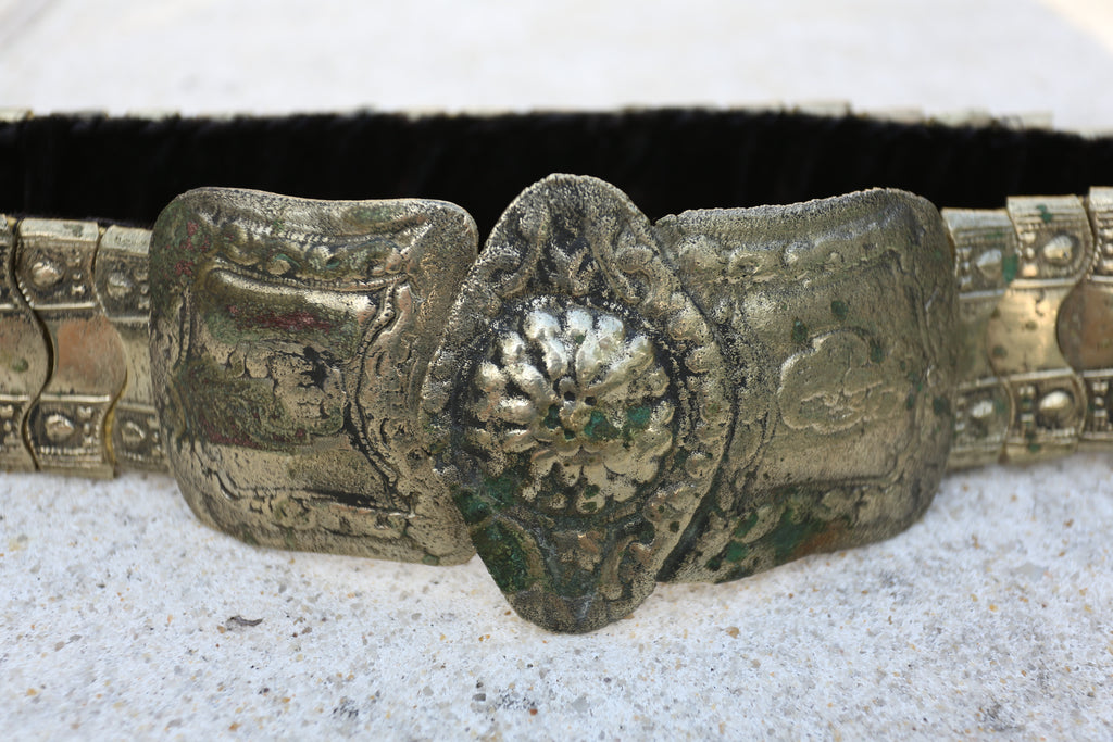 Antique 1800s Ottoman Silver Metal Belt